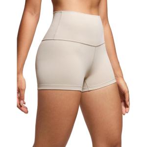 imageCRZ YOGA Butterluxe Biker Shorts 25quot High Waisted Yoga Workout Spandex Womens Running Volleyball BootyMojave Tan