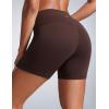imageCRZ YOGA Butterbreeze Athletic Biker Shorts 4  High Waisted Workout Gym Volleyball Running Yoga Tummy Control WomensHot Fudge Brown