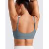 imageCRZ YOGA Butterluxe Adjustable Spaghetti Strap Sports Bras for Women  Scoop Neck Wireless Padded Yoga Workout Crop TopBelgian Blue