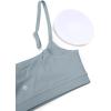 imageCRZ YOGA Butterluxe Adjustable Spaghetti Strap Sports Bras for Women  Scoop Neck Wireless Padded Yoga Workout Crop TopBelgian Blue