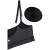imageCRZ YOGA Butterluxe Adjustable Spaghetti Strap Sports Bras for Women  Scoop Neck Wireless Padded Yoga Workout Crop TopBlack Foil Pattern