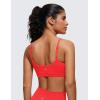 imageCRZ YOGA Butterluxe Adjustable Spaghetti Strap Sports Bras for Women  Scoop Neck Wireless Padded Yoga Workout Crop TopDeep Red