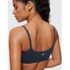 imageCRZ YOGA Butterluxe Adjustable Spaghetti Strap Sports Bras for Women  Scoop Neck Wireless Padded Yoga Workout Crop TopTrue Navy