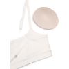 imageCRZ YOGA Butterluxe Adjustable Spaghetti Strap Sports Bras for Women  Scoop Neck Wireless Padded Yoga Workout Crop TopWhite Apricot
