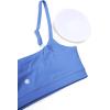 imageCRZ YOGA Butterluxe Adjustable Spaghetti Strap Sports Bras for Women  Scoop Neck Wireless Padded Yoga Workout Crop TopWild Indigo