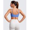 imageCRZ YOGA Butterluxe Adjustable Spaghetti Strap Sports Bras for Women  Scoop Neck Wireless Padded Yoga Workout Crop TopWild Indigo