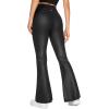 imageCRZ YOGA Butterluxe Crossover Flare Leggings 293133quot  High Waist V Cross Bootcut Bell Bottoms Yoga Pants for WomenFaux Leather Black