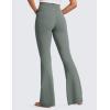 imageCRZ YOGA Butterluxe Crossover Flare Leggings 293133quot  High Waist V Cross Bootcut Bell Bottoms Yoga Pants for WomenGrey Sage