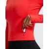 imageCRZ YOGA Butterluxe Half Zip Long Sleeve Shirts for Women  Workout Athletic Yoga Tops Crop Collared Quarter Zipper TShirtDeep Red
