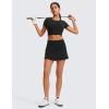 imageCRZ YOGA Butterluxe High Waisted Tennis Skirts for Women  Mini Lined A Line Golf Casual Skort with Inner PocketsBlack