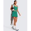 imageCRZ YOGA Butterluxe High Waisted Tennis Skirts for Women  Mini Lined A Line Golf Casual Skort with Inner PocketsCascadia Green