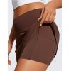imageCRZ YOGA Butterluxe High Waisted Tennis Skirts for Women  Mini Lined A Line Golf Casual Skort with Inner PocketsCoffee Brown