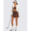 imageCRZ YOGA Butterluxe High Waisted Tennis Skirts for Women  Mini Lined A Line Golf Casual Skort with Inner PocketsCoffee Brown