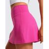 imageCRZ YOGA Butterluxe High Waisted Tennis Skirts for Women  Mini Lined A Line Golf Casual Skort with Inner PocketsHibiscus Purple
