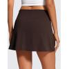 imageCRZ YOGA Butterluxe High Waisted Tennis Skirts for Women  Mini Lined A Line Golf Casual Skort with Inner PocketsHot Fudge Brown