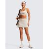 imageCRZ YOGA Butterluxe High Waisted Tennis Skirts for Women  Mini Lined A Line Golf Casual Skort with Inner PocketsMojave Tan