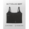 imageCRZ YOGA Butterluxe Soft Double Lined Cami Tank Tops for Women  Yoga Casual Going Out Crop Square Neck Sleeveless ShirtsBlack