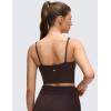 imageCRZ YOGA Butterluxe Soft Double Lined Cami Tank Tops for Women  Yoga Casual Going Out Crop Square Neck Sleeveless ShirtsHot Fudge Brown