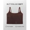 imageCRZ YOGA Butterluxe Soft Double Lined Cami Tank Tops for Women  Yoga Casual Going Out Crop Square Neck Sleeveless ShirtsHot Fudge Brown