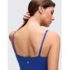 imageCRZ YOGA Butterluxe Soft Double Lined Cami Tank Tops for Women  Yoga Casual Going Out Crop Square Neck Sleeveless ShirtsWaves Blue