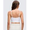imageCRZ YOGA Butterluxe Soft Double Lined Cami Tank Tops for Women  Yoga Casual Going Out Crop Square Neck Sleeveless ShirtsWhite