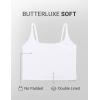 imageCRZ YOGA Butterluxe Soft Double Lined Cami Tank Tops for Women  Yoga Casual Going Out Crop Square Neck Sleeveless ShirtsWhite