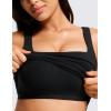 imageCRZ YOGA Butterluxe Square Neck Crop Tank Tops for Women  Workout Longline Sports Bras Padded Yoga CamisoleBlack