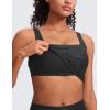 imageCRZ YOGA Butterluxe Square Neck Crop Tank Tops for Women  Workout Longline Sports Bras Padded Yoga CamisoleBlack Foil Pattern