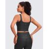 imageCRZ YOGA Butterluxe Square Neck Crop Tank Tops for Women  Workout Longline Sports Bras Padded Yoga CamisoleBlack Foil Pattern