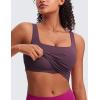 imageCRZ YOGA Butterluxe Square Neck Crop Tank Tops for Women  Workout Longline Sports Bras Padded Yoga CamisoleGrape Thistle Purple