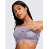 imageCRZ YOGA Butterluxe Square Neck Crop Tank Tops for Women  Workout Longline Sports Bras Padded Yoga CamisoleLavender Mist