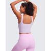 imageCRZ YOGA Butterluxe Square Neck Crop Tank Tops for Women  Workout Longline Sports Bras Padded Yoga CamisoleLilac Air