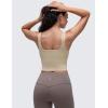 imageCRZ YOGA Butterluxe Square Neck Crop Tank Tops for Women  Workout Longline Sports Bras Padded Yoga CamisoleOak