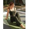 imageCRZ YOGA Butterluxe Square Neck Crop Tank Tops for Women  Workout Longline Sports Bras Padded Yoga CamisoleOlive Green