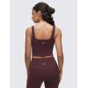 imageCRZ YOGA Butterluxe Square Neck Crop Tank Tops for Women  Workout Longline Sports Bras Padded Yoga CamisoleRipe Plum