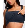 imageCRZ YOGA Butterluxe Square Neck Crop Tank Tops for Women  Workout Longline Sports Bras Padded Yoga CamisoleTrue Navy