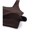 imageCRZ YOGA Butterluxe U Back Longline Sports Bras for Women  Scoop Neck Padded Yoga Workout Crop Top with Built in PadsHot Fudge Brown