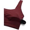 imageCRZ YOGA Butterluxe U Back Longline Sports Bras for Women  Scoop Neck Padded Yoga Workout Crop Top with Built in PadsRed Merlot