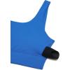 imageCRZ YOGA Butterluxe U Back Longline Sports Bras for Women  Scoop Neck Padded Yoga Workout Crop Top with Built in PadsSparkle Blue