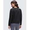 imageCRZ YOGA Cloud Jersey Pullover Sweatshirt for Women Long Sleeve Soft Casual Crewneck Tops Basic Workout Fall ShirtsBlack