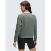 imageCRZ YOGA Cloud Jersey Pullover Sweatshirt for Women Long Sleeve Soft Casual Crewneck Tops Basic Workout Fall ShirtsGrey Sage