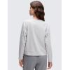 imageCRZ YOGA Cloud Jersey Pullover Sweatshirt for Women Long Sleeve Soft Casual Crewneck Tops Basic Workout Fall ShirtsPlatinum Grey