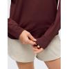 imageCRZ YOGA Cloud Jersey Pullover Sweatshirt for Women Long Sleeve Soft Casual Crewneck Tops Basic Workout Fall ShirtsRed Merlot