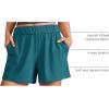 imageCRZ YOGA Comfy Ribbed Sweat Shorts for Women 3quot  High Waisted Lyocell for Casual Lounge Athletic Jersey with PocketsBorealis Green