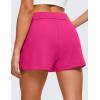 imageCRZ YOGA Comfy Ribbed Sweat Shorts for Women 3quot  High Waisted Lyocell for Casual Lounge Athletic Jersey with PocketsGranita Pink