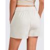 imageCRZ YOGA Comfy Ribbed Sweat Shorts for Women 3quot  High Waisted Lyocell for Casual Lounge Athletic Jersey with PocketsMilky White Bone