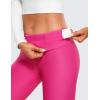 imageCRZ YOGA Fleece Lined Leggings 28  Thermal Casual Lounge Workout Yoga Womens Full Length Pants Winter WarmGranita Pink