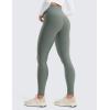 imageCRZ YOGA Fleece Lined Leggings 28  Thermal Casual Lounge Workout Yoga Womens Full Length Pants Winter WarmGrey Sage