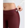imageCRZ YOGA Fleece Lined Leggings 28  Thermal Casual Lounge Workout Yoga Womens Full Length Pants Winter WarmRed Merlot