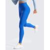 imageCRZ YOGA Fleece Lined Leggings 28  Thermal Casual Lounge Workout Yoga Womens Full Length Pants Winter WarmSparkle Blue